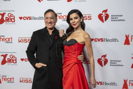 Photo for The American Heart Association's Red Dress Collection Concert 2024. January 31, 2024, New York, New York, USA: (L-R) Terry Dubrow and Heather Dubrow attend The American Heart Association's Red Dress Collection Concert 2024 - Royalty Free Image