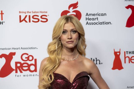Photo for The American Heart Association's Red Dress Collection Concert 2024. January 31, 2024, New York, New York, USA: Katherine McNamara attends The American Heart Association's Red Dress Collection Concert 2024 at Jazz at Lincoln Center - Royalty Free Image