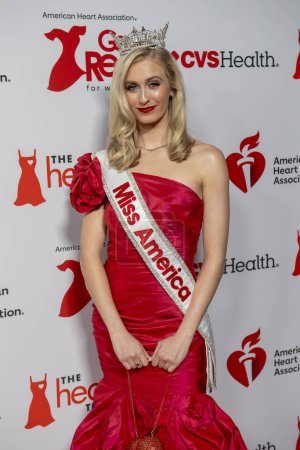 Photo for The American Heart Association's Red Dress Collection Concert 2024. January 31, 2024, New York, New York, USA: Miss America Madison Marsh attends The American Heart Association's Red Dress Collection Concert 2024 at Jazz at Lincoln Center - Royalty Free Image