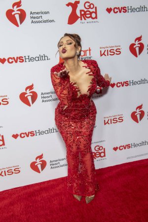 Photo for The American Heart Association's Red Dress Collection Concert 2024. January 31, 2024, New York, New York, USA: Francia Raisa attends The American Heart Association's Red Dress Collection Concert 2024 at Jazz at Lincoln Center - Royalty Free Image