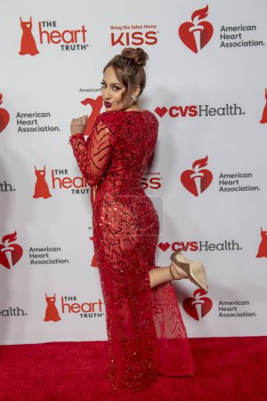 Photo for The American Heart Association's Red Dress Collection Concert 2024. January 31, 2024, New York, New York, USA: Francia Raisa attends The American Heart Association's Red Dress Collection Concert 2024 at Jazz at Lincoln Center - Royalty Free Image