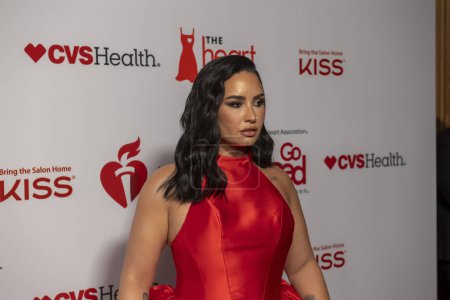 Photo for The American Heart Association's Red Dress Collection Concert 2024. January 31, 2024, New York, New York, USA: Demi Lovato attends The American Heart Association's Red Dress Collection Concert 2024 at Jazz at Lincoln Center - Royalty Free Image