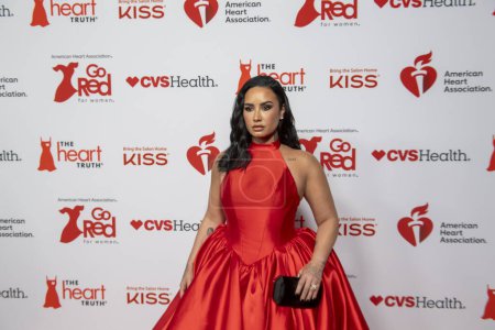 Photo for The American Heart Association's Red Dress Collection Concert 2024. January 31, 2024, New York, New York, USA: Demi Lovato attends The American Heart Association's Red Dress Collection Concert 2024 at Jazz at Lincoln Center - Royalty Free Image