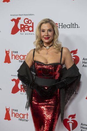Photo for The American Heart Association's Red Dress Collection Concert 2024. January 31, 2024, New York, New York, USA: Mira Sorvino attends The American Heart Association's Red Dress Collection Concert 2024 at Jazz at Lincoln Center - Royalty Free Image