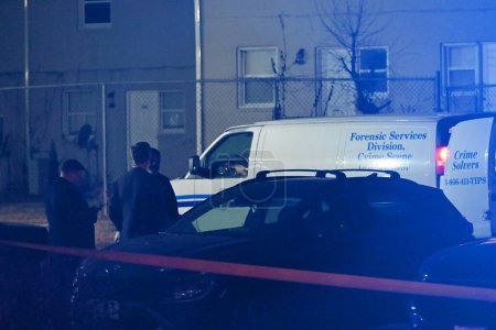 Photo for Two people shot, one person dead in a shooting in Temple Hills, Maryland. February 10, 2024, Temple Hills, Maryland, USA: At approximately 4:05 a.m., Saturday officers responded to the 2300 Block of Iverson St for a shooting. - Royalty Free Image