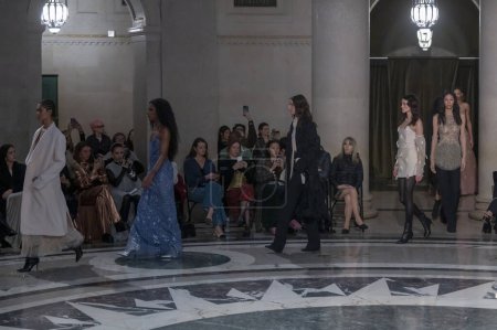 Photo for Cucculelli Shaheen - Runway - February 2024 New York Fashion Week. February 10, 2024, New York, New York, USA:Models walk the runway finale at the Cucculelli Shaheen fashion show during New York Fashion Week - February 2024 - Royalty Free Image