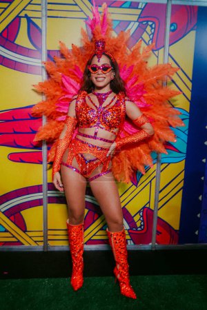Téléchargez les photos : SAO PAULO (SP), Brésil 2 / 12 / 2024 - Chanteur Anitta lors d'une performance au Carnaval de la ville, tenue dans la ville de Sao Paulo, ce lundi 12. - en image libre de droit