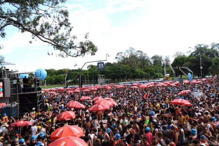 Photo for SAO PAULO (SP), Brazil 13/02/2024 - DJ Alok plays to an audience of more than 100,000 people filling the Ibirapuera circuit. The DJ plays on the Latinha Mix block on Radio Mix FM, which will also feature international attraction Sofi Tucker - Royalty Free Image