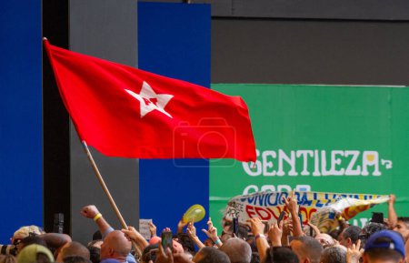 Téléchargez les photos : Rio de Janeiro (RJ), Brésil 23 / 02 / 2024 - Le Président de la République du Brésil, Luiz Inacio Lula da Silva, lors de l'inauguration du terminal intermodal de Gentileza, dans la zone portuaire, région centrale de Rio - en image libre de droit