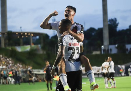 Photo for Cariacica (ES), 02/24/2024 - The player Ze Gabriel celebrates Vasco's goal, during the match between Vasco against Volta Redonda, valid for the 10th Round of the Carioca Football Championship 2024 - Royalty Free Image