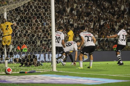 Photo for Cariacica (ES), 02/24/2024 - Vegetti scores a goal for Vasco in a match between Vasco against Volta Redonda, valid for the 10th Round of the Carioca Football Championship 2024 - Royalty Free Image