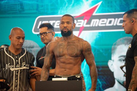 Photo for Sao Paulo (SP), Brazil 02/23/2024 - WEIGH-INS Friday, February 23, 2024. The event's main fight is Acelino Popo x Kleber Bamam and takes place this Saturday, February 24. - Royalty Free Image
