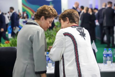 Téléchargez les photos : Sao Paulo (SP), 28 / 02 / 2024 Ouverture du Panel Le rôle politico-économique dans la lutte contre les inégalités : expériences nationales et coopération internationale : Dilma Rousseff - en image libre de droit