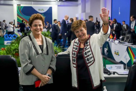 Foto de Sao Paulo (SP), 28 / 02 / 2024 - Apertura del Panel El papel político-económico en el tratamiento de las desigualdades: experiencias nacionales y cooperación internacional: Dilma Rousseff - Imagen libre de derechos