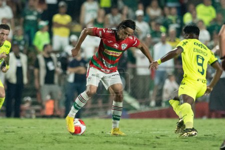 Photo for Sao Paulo (SP), Brazil 02/28/2024 - PAULISTAO vs PORTUGUESA Caninde, in Sao Paulo-SP, on the evening of this Wednesday, February 28, 2024. - Royalty Free Image