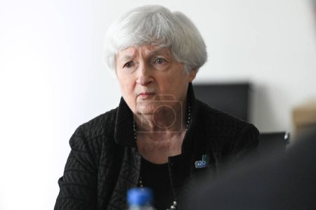 Photo for Sao Paulo (SP), Brazil 02/29/2024 - Bilateral meeting between Janet Yellen Secretary of the American Treasury during a meeting of Finance Ministers and Presidents of Central Banks of the G20 member countries - Royalty Free Image