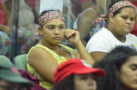 Foto de NATAL (RN), 03.07.2024 - MST / INCRA / MIEMBROS / RN-MST Militantes, acampan en la sede del INCRA en Natal RN, desde las 10: 00 am para reclamar acciones más rápidas sobre la reforma agraria. - Imagen libre de derechos