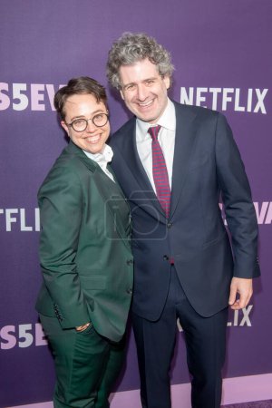 Photo for March 7, 2024 - New York, United States: Eric Gurian (R) attends Netflix Girls5eva season 3 premiere at Paris Theater in New York City, USA - Royalty Free Image