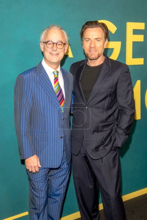 Photo for "A Gentleman in Moscow" Premiere Event in NYC. March 12, 2024 - New York, USA: Ewan McGregor, Amor Towles attend "A Gentleman in Moscow" premiere event in NYC at Museum of Modern Art on March 12, 2024 - Royalty Free Image