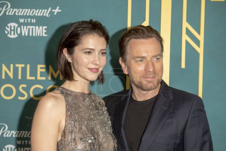 Photo for "A Gentleman in Moscow" Premiere Event in NYC. March 12, 2024 - New York, USA:  Ewan McGregor and Mary Elizabeth Winstead attend "A Gentleman in Moscow" premiere event in NYC at Museum of Modern Art on March 12, 2024 in New York City. - Royalty Free Image