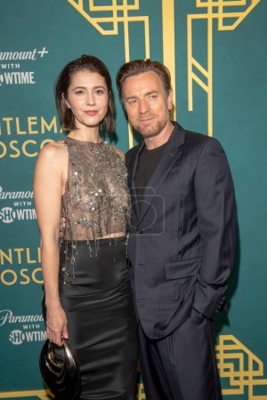 Photo for "A Gentleman in Moscow" Premiere Event in NYC. March 12, 2024 - New York, USA:  Ewan McGregor and Mary Elizabeth Winstead attend "A Gentleman in Moscow" premiere event in NYC at Museum of Modern Art on March 12, 2024 in New York City. - Royalty Free Image