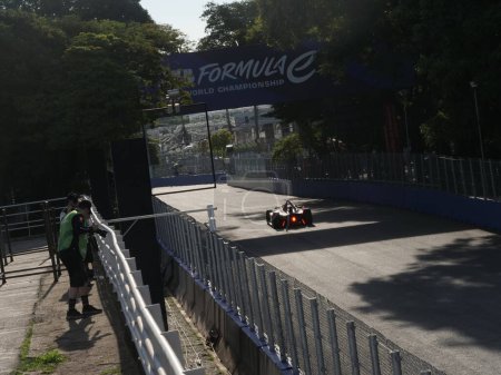 Foto de SAO PAULO (SP), 15 / 03 / 2024 - Vista de las sesiones de libre práctica y el movimiento del e-Prix de Sao Paulo de Fórmula E, este viernes 15 de marzo de 2024, en el complejo Anhembi, zona norte de Sao Paulo. - Imagen libre de derechos