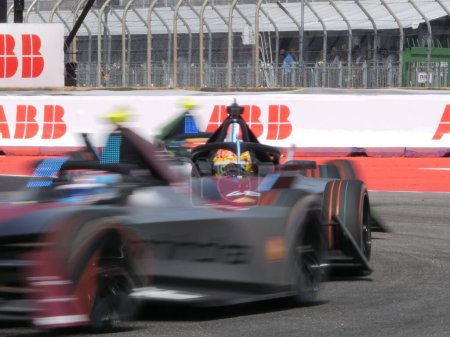 Photo for SAO PAULO (SP), Brazil 03/16/2024 - Formula E 2024 Sao Paulo E-Prix race, this Saturday, March 16, 2024, at the Anhembi complex, north of Sao Paulo . The most important electric category on the FIA calendar. - Royalty Free Image