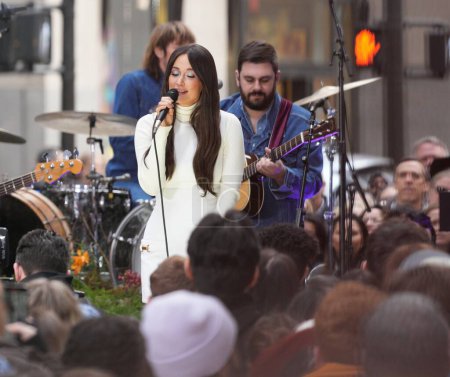 Photo for Kacey Musgrave at Today Show.  March 15, 2024 , New York , USA: Kacey Musgraves, the Grammy-winning country singer-songwriter, debuted her poignant new song "Architect" on the iconic Rockefeller Plaza stage - Royalty Free Image