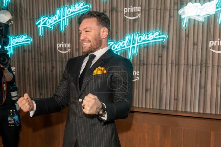 Photo for "Road House" New York Premiere. March 19, 2024, New York, New York, USA: Conor McGregor and Jake Gyllenhaal attend the "Road House" New York Premiere at Jazz at Lincoln Center on March 19, 2024 in New York City. - Royalty Free Image