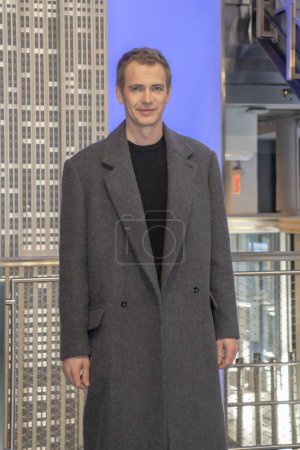 Photo for Hayden Christensen Lights the Empire State Building Ahead of Dynamic Light Show to Celebrate STAR WARS-Themed Takeover. March 21, 2024, New York, New York, USA - Royalty Free Image