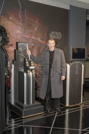 Photo for Hayden Christensen Lights the Empire State Building Ahead of Dynamic Light Show to Celebrate STAR WARS-Themed Takeover. March 21, 2024, New York, New York, USA - Royalty Free Image
