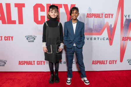 Photo for Asphalt City New York Screening. March 27, 2024, New York, New York, USA: (L-R) Onie Maceo Watlington and Ryder Khatiwala attend the Asphalt City New York Screening at AMC Lincoln Square Theater on March 27, 2024 - Royalty Free Image
