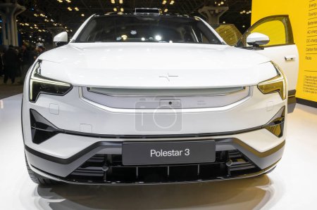 Photo for The New York International Auto Show 2024. March 27, 2024, New York, New York, USA: The Polestar 3 seen on display during the International Auto Show press preview at the Jacob Javits Convention Center on March 27, 2024 in New York City - Royalty Free Image