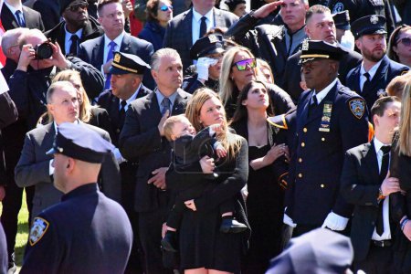 Photo for The funeral for NYPD Officer Jonathan Diller, the Police officer who was shot and killed in New York City. March 30th 2024, Massapequa Park, Nassau County , New York, USA. NYPD Officer Jonathan Diller, 31, was killed during a traffic stop - Royalty Free Image