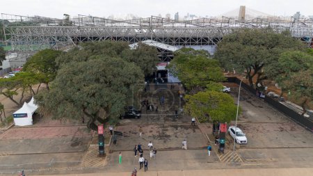 Téléchargez les photos : SAO PAULO (SP) ANUGA SELECT, au milieu des travaux de construction du nouveau pavillon des événements. Avril 9, 2024. - en image libre de droit