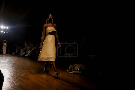 Photo for Sao Paulo (SP), Brazil 04/12/2024  Catarina Mina fashion show at SPFW N57, which takes place at Shopping Iguatemi, this Friday, April 12, 2024. - Royalty Free Image