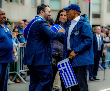 Photo for New York Greek Independence Day Parade on  5th ave. April 14, 2024 , New York, USA:  Experience the spirit of Greek Independence Day with the recently concluded parade on 5th Ave in New York City - Royalty Free Image