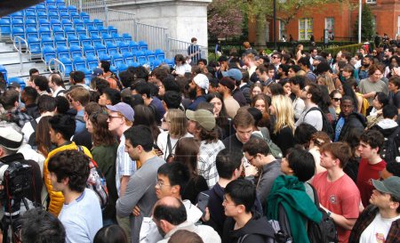 Photo for Speaker Mike Johnson visits Columbia University in New York amid Anti-Israel Protest. April 24, 2024, New York, USA: Speaker Mike Johnson, the 56th Speaker of the U.S. House of Representatives and a Republican member of Congress - Royalty Free Image