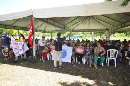 Foto de NATAL (RN) Brasil Los servidores se declaran en huelga en la ciudad de Natal, según el sindicato de la categoría, luego de otra frustrada negociación con el gobierno de Rio Grande do Norte para un ajuste salarial - Imagen libre de derechos