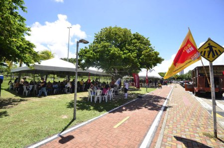 Foto de NATAL (RN) Brasil Los servidores se declaran en huelga en la ciudad de Natal, según el sindicato de la categoría, luego de otra frustrada negociación con el gobierno de Rio Grande do Norte para un ajuste salarial - Imagen libre de derechos