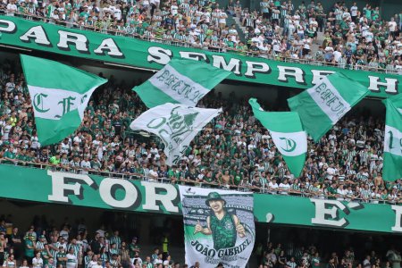 Photo for CURITIBA (PR)28/04/2024 Coritiba fans, during a match between Coritiba and Brusque, valid for the Brazilian Championship 2024, held in the city of Curitiba, this Sunday, 28 - Royalty Free Image