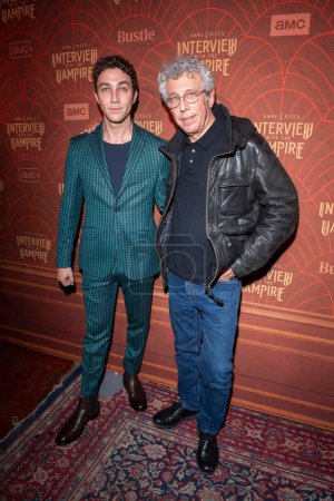 Photo for April 30, 2024: New York, USA - (L-R) Luke Brandon Field and Eric Bogosian attend the AMC Networks Anne Rice s Interview With The Vampire Season 2 Premiere at The McKittrick Hotel. - Royalty Free Image