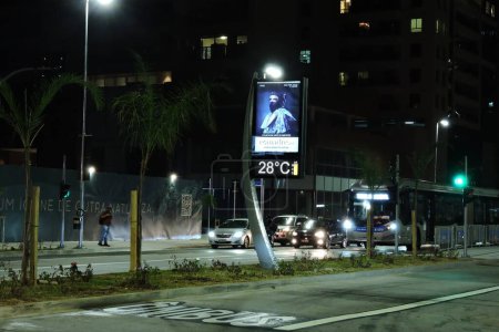 Photo for Sao Paulo (SP), 04.30.2024 - The city of Sao Paulo handed over the first part of the works on the new Avenida Santo Amaro. The works included modernizing lighting, widening the avenue and new bus stops. - Royalty Free Image