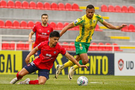 Photo for Oliveira de Azemeis (PT), 05/04/2024 Dos Anjos player from CD Tondela during the match between UD Oliveirense x CD Tondela, valid for the 32nd round of the LIGA PORTUGAL SABSEG - Royalty Free Image