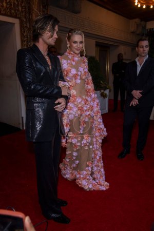 Photo for The Pierre Hotel: 2024 Met Gala Departures. May 06, 2024, New York, New York, USA: Chase Stokes and Kelsea Ballerini  wearing Michael Kors depart the Pierre Hotel for 2024 Met Gala on May 06, 2024 in New York City. - Royalty Free Image
