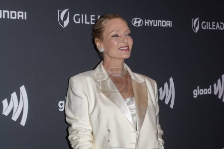 Téléchargez les photos : May 11, 2024, New York, New York, USA: Uma Thurman attends the 35th Annual GLAAD Media Awards at New York Hilton Midtown on May 11, 2024 in New York City. - en image libre de droit