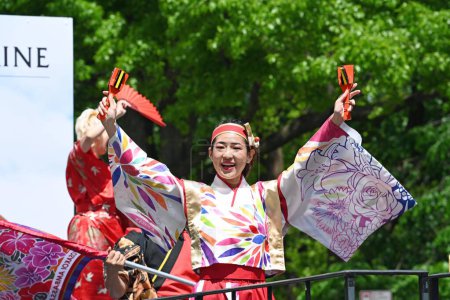 Foto de El tercer desfile anual de Japón 2024 en la ciudad de Nueva York. 11 de mayo de 2024, Nueva York, Nueva York, EE.UU. Según Japan Day Inc., Japan Day Central Park, y ahora Japan Parade y Japan Street Fair, son organizados por Japan Day Inc.. - Imagen libre de derechos