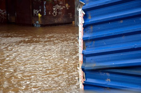 Photo for Porto Alegre (RS), 05/13/2024  RAIN/CLIMATE/VOLUNTEERS/RS  Increase in water levels caused by heavy rains that hit the city of Porto Alegre, in Rio Grande do Sul, this Monday (13) - Royalty Free Image
