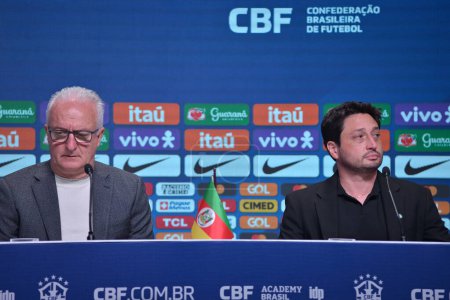 Téléchargez les photos : Rio de Janeiro (RJ), 10 / 05 / 2024 : L'entraîneur Dorival Junior appelle ce vendredi (10), les joueurs qui défendront l'équipe brésilienne dans la Copa America. L "événement aura lieu au siège de la CBF, Barra da Tijuca. - en image libre de droit