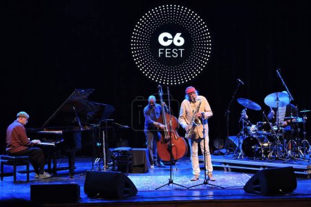 Photo for Sao Paulo (SP), 05/17/2024 - The first night of C6 FEST featured a performance by Los Angeles saxophonist Charles Lloyd and his quartet. C6 FEST takes place at the Ibirapuera Auditorium from today until Sunday (19). - Royalty Free Image